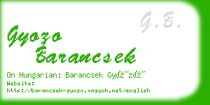 gyozo barancsek business card
